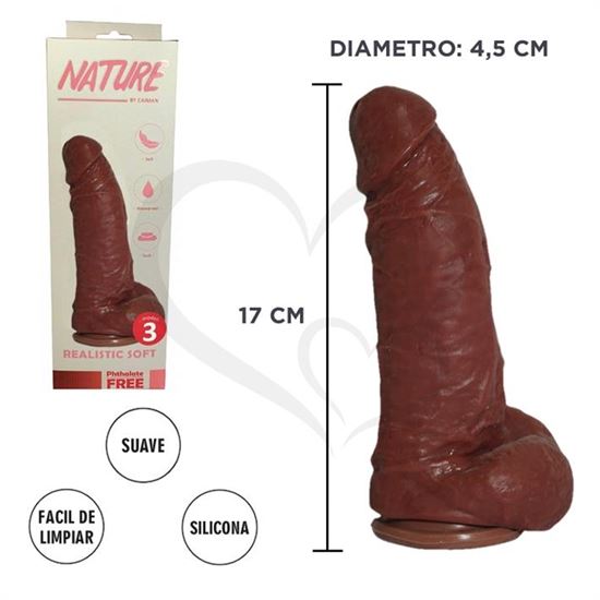 Dildo Cyberskin Mulato con ventosa N°3